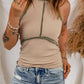Striped Contrast Round Neck Tank