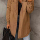 Double Take Snap Down Side Slit Jacket with Pockets