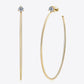 925 Sterling Silver Moissanite Hoop Earrings