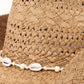 Fame Openwork Shell Weave Straw Hat