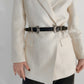 Double Buckle PU Leather Belt