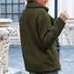 Full Size Lapel Collar Sherpa Coat