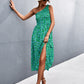 Floral Smocked One-Shoulder Midi Dress