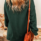 Sequin Round Neck Dropped Shoulder Sweatshirt