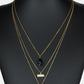 Triple-layer MAMA I LOVE YOU 18K gold-plated Pemdant Combo Deal