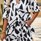 Printed Dropped Shoulder Shirt and Shorts Set