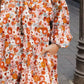 Floral Balloon Sleeve Mini Dress