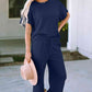 Short Sleeve Top and Pants Set