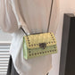 Studded PU Leather Crossbody Bag