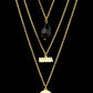 Triple-layer MAMA I LOVE YOU 18K gold-plated Pemdant Combo Deal