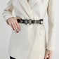 Double Buckle PU Leather Belt