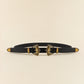 Double Buckle PU Leather Belt