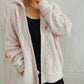 Zip Up Drawstring Long Sleeve Hooded Sweater