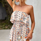 Smocked Waist Strapless Romper