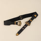 Double Buckle PU Leather Belt